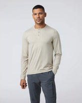Long Sleeve Ease Performance Henley | Toast Heather