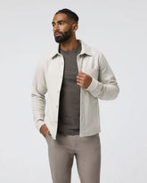 Beldon Shirt Jacket Knit Twill | Oatmeal