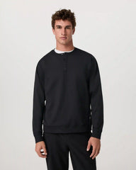 Long Sleeve Coronado Henley - Relaxed Fit | Black Heather