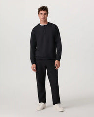 Long Sleeve Coronado Henley - Relaxed Fit | Black Heather