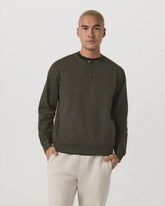 Long Sleeve Coronado Henley - Relaxed Fit | Oregano Heather