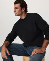Denver Waffle Crew Sweater | Black