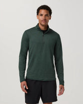 Ponto Half Zip Mock Neck | Hemlock Heather
