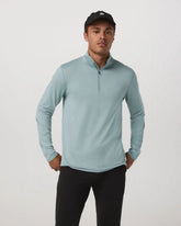 Ponto Half Zip Mock Neck | Misty Blue Heather