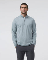 Ponto Half Zip Mock Neck | Dusty Blue Heather