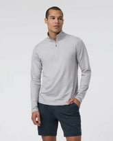Ponto Half Zip Mock Neck | Light Heather Grey