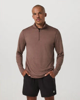 Ponto Half Zip Mock Neck | Sable Heather