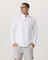 Ponto Half Zip Mock Neck | White