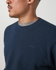 Pique Fleece Crew | Ocean Blue