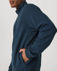 Pique Fleece Track Jacket | Ocean Blue
