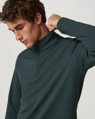 Lightweight Tech Waffle Quarter Zip | Hemlock
