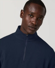Lightweight Tech Waffle Quarter Zip | Ink