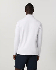 Lightweight Tech Waffle Quarter Zip | White