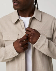 Tech Waffle Shirt Jacket | Dark Salt