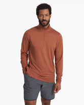 Ease Performance Half Zip | Copper Heather