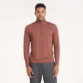 Ease Performance Half Zip | Dark Terracotta Heather