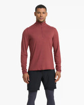 Ease Performance Half Zip | Currant Heather