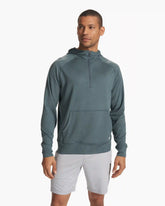 Ponto Performance Half Zip Hoodie | Lake Heather