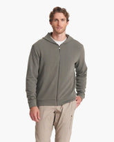 Performance Waffle Zip Hoodie | Dusty Pine