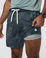 Kore Short Lined 7" | Black Leaves