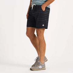 Kore Short Lined 7" | Black Shibori Stripe