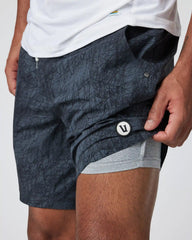 Kore Short Lined 7" | Charcoal Scribble