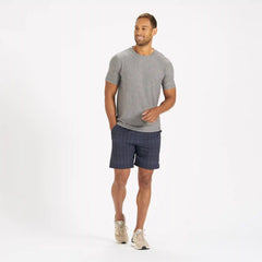 Kore Short Lined 7" | Ink Shibori Grid