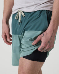 Trail Short 2.0 | Light Deep Sea Stripe/Salt