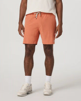 Banks Session Short Unlined 7" | Washed Brick Linen Texture