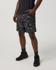 Vuori HardKore Short Lined 7" | Black Riptide Camo