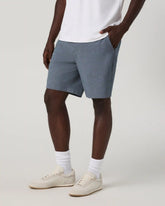 Aim Short 8" | Bay Blue Linen Texture