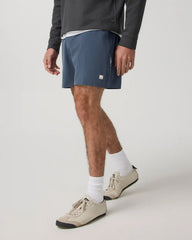 Banks Session Short Unlined 5" | Azure Linen Texture