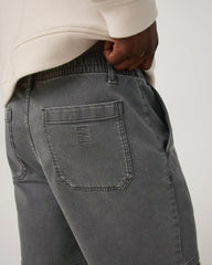 Benton Twill Elastic Waist Short 8" | Dark Pewter