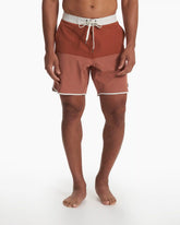 Cruise Boardshort | Dark Penny Linen Texture Block