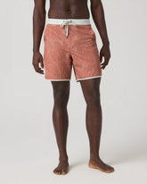 Cruise Boardshort 7" | Vintage Red Palm Shadow