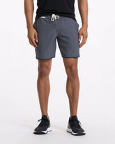 Banks Short Unlined 7" | Charcoal Engineered Stripe