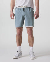 Banks Short Unlined 7" | Dusty Blue Slub Stripe