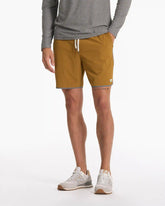Banks Short Unlined 7" | Dark Golden Slub Stripe