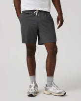 Banks Short Unlined 7" | Dark Pewter Slub Stripe