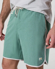 Banks Short Unlined 7" | Hedge Green Linen Texture
