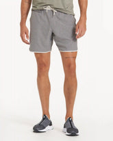 Banks Short Unlined 7" | Grey Engineered Stripe