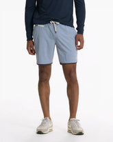 Banks Short Unlined 7" | Light Cloud Slub Stripe