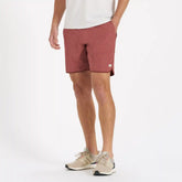 Banks Short Unlined 7" | Red Clay Linen Texture