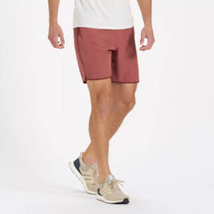 Banks Short Unlined 7" | Red Clay Linen Texture