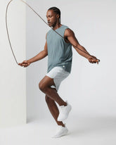 Banks Short Unlined 7" | Sky Grey Linen Texture