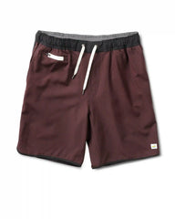 Banks Short Unlined 7" | Oxblood Linen Texture