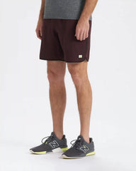 Banks Short Unlined 7" | Oxblood Linen Texture
