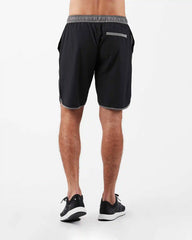 Banks Short Unlined 7" | Black Linen Texture