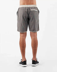 Banks Short Unlined 7" | Grey Linen Texture