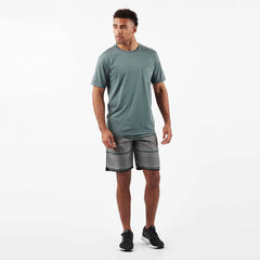 Banks Short Unlined 7" | Grey Texture Canyon Stripe